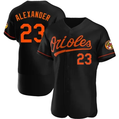 Blaze Alexander Men's Authentic Baltimore Orioles Black Alternate Jersey