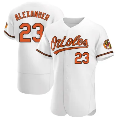 Blaze Alexander Men's Authentic Baltimore Orioles White Home Jersey