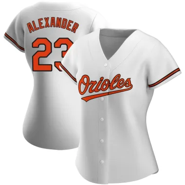 Blaze Alexander Women's Authentic Baltimore Orioles White Home Jersey