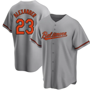 Blaze Alexander Youth Replica Baltimore Orioles Gray Road Jersey